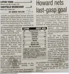 Match Report: Luton Town FC vs Sheffield Wednesday (1st May 2004)