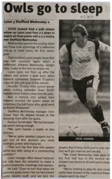 Match Report: Luton Town FC vs Sheffield Wednesday (1st May 2004)