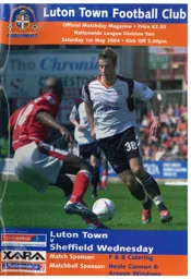 Programme: Luton Town FC vs Sheffield Wednesday (1st May 2004)