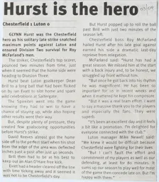 Match Report: Chesterfield vs Luton Town FC (8th May 2004)