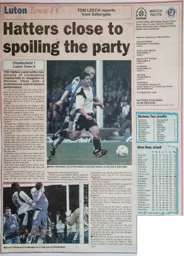 Match Report: Chesterfield vs Luton Town FC (8th May 2004)