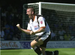 Steve Howard after scoring the Town's first goal of the campaign