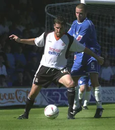 Chris Coyne shields the ball