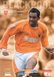 Programme: Blackpool vs Luton Town FC (28th Aug 2004)