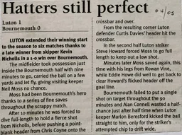 Match Report: Luton Town FC vs Bournemouth (30th Aug 2004)
