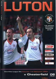 Programme: Luton Town FC vs Chesterfield (11th Sep 2004)