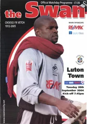 Programme: Swansea City vs Luton Town FC (28th Sep 2004)