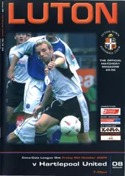 Programme: Luton Town FC vs Hartlepool United (8th Oct 2004)