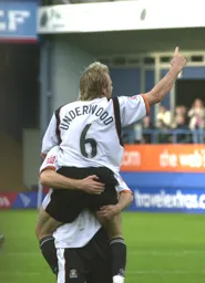 Paul Underwood signals his goal