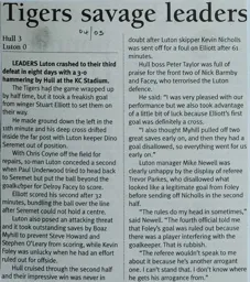 Match Report: Hull City vs Luton Town FC (23rd Oct 2004)