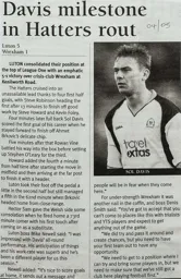 Match Report: Luton Town FC vs Wrexham (6th Nov 2004)
