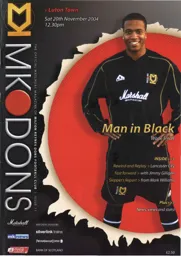 Programme: Milton Keynes Dons vs Luton Town FC (20th Nov 2004)