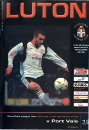 Programme: Luton Town FC vs Port Vale (11th Dec 2004)