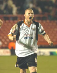 A pumped up Kevin Nicholls at the end