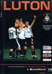 Programme: Luton Town FC vs Brentford (8th Jan 2005)