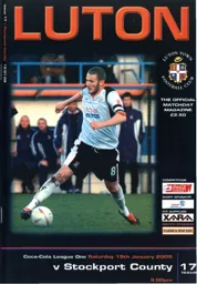 Programme: Luton Town FC vs Stockport County (15th Jan 2005)