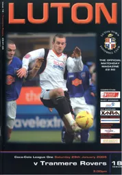 Programme: Luton Town FC vs Tranmere Rovers (29th Jan 2005)