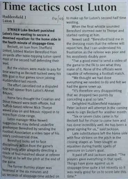 Match Report: Huddersfield Town vs Luton Town FC (5th Feb 2005)