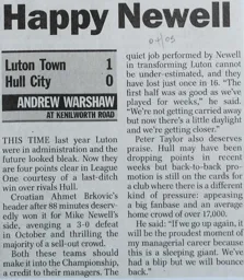 Match Report: Luton Town FC vs Hull City (12th Feb 2005)