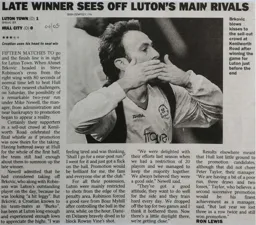 Match Report: Luton Town FC vs Hull City (12th Feb 2005)