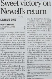 Match Report: Hartlepool United vs Luton Town FC (15th Feb 2005)