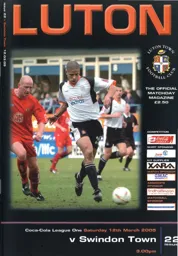 Programme: Luton Town FC vs Swindon Town (12th Mar 2005)