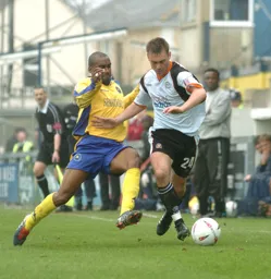 Sol Davis skips down the line