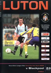 Programme: Luton Town FC vs Blackpool (2nd Apr 2005)