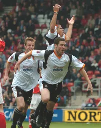 Chris Coyne begins his celebration