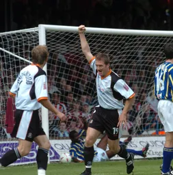 Steve Howard after setting up the opening goal