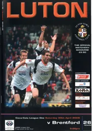 Programme: Luton Town FC vs Brentford (30th Apr 2005)