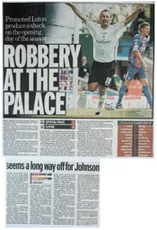 Match Report: Crystal Palace vs Luton Town FC (6th Aug 2005)