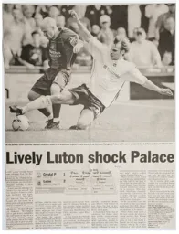 Match Report: Crystal Palace vs Luton Town FC (6th Aug 2005)