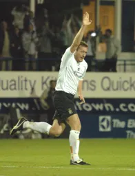 Steven Howard salutes his goal