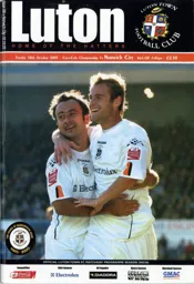 Programme: Luton Town FC vs Norwich City (18th Oct 2005)