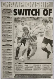 Match Report: Coventry City vs Luton Town FC (29th Oct 2005)