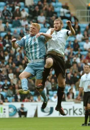 Kevin Nicholls goes up for a challenge