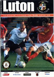 Programme: Luton Town FC vs Crewe Alexandra (22nd Nov 2005)