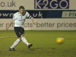 Kevin Nicholls scores from the spot