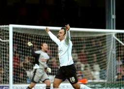 Ahmet Brkovic celebrates his goal