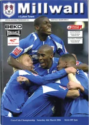 Programme: Millwall vs Luton Town FC (4th Mar 2006)