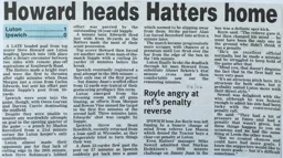 Match Report: Luton Town FC vs Ipswich Town (1st Apr 2006)