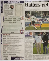 Match Report: Luton Town FC vs Ipswich Town (1st Apr 2006)