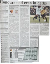 Match Report: Watford vs Luton Town FC (9th Apr 2006)