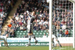 Rowan Vine scores as the Plymouth goalkeeper is left helpless