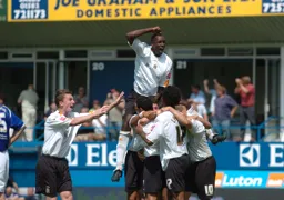 Mass celebration after the second goal
