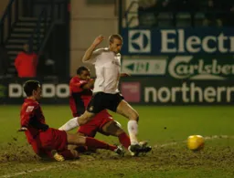 Rowan Vine scores the second goal with a close range effort