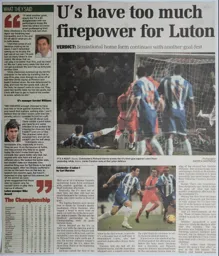 Match Report: Colchester United vs Luton Town FC (26th Dec 2006)