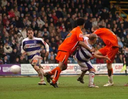 Rowan Vine levels the score with Town`s first goal