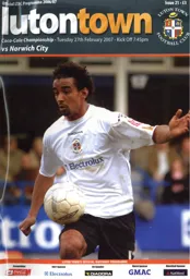 Programme: Luton Town FC vs Norwich City (27th Feb 2007)